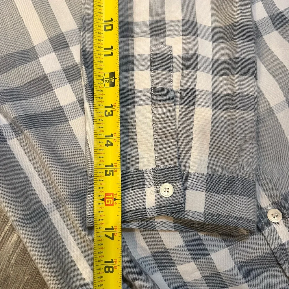 BURBERRY BRIT Women’s 3/4 Sleeve Plaid Button Down 100% Cotton Shirt Size Medium - Picture 12 of 12